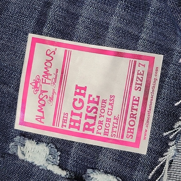 NWT Almost Famous Distressed Denim Shorts - Picture 2 of 10